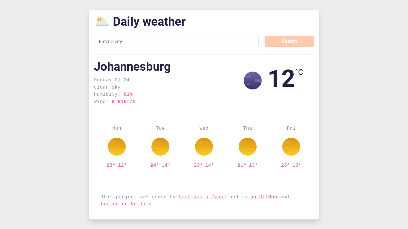 Daily Weather